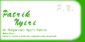 patrik nyiri business card